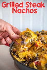 Grilled Steak Nachos Tastefully Frugal Recipe Steak Nachos Recipes Dinner Recipes