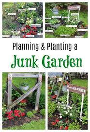 Junk Gardening A Collection Of Cool Junk With Amazing Flowers Tree Garden Design Garden Junk Glass Garden Flowers