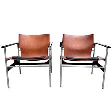 Pair Of Charles Pollock Sling Lounge Knoll Chairs C 1960 Vintage Lounge Chair Knoll Chairs Outdoor Chairs