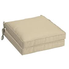 48.5l x 21w x 2h hinged at 19.5. Arden Selections 21 X 21 New Tan Leala Texture Square Outdoor Seat Cushion 2 Pack Th1a560b D9z2 The Home Depot