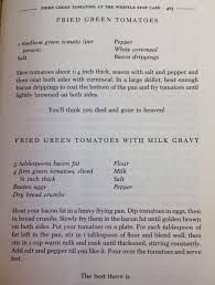 Courtesy Of Fried Green Tomatoes At The Whistle Stop Cafe By Fannie Flagg Fried Green Tomatoes Recipe Fried Green Tomatoes Retro Recipes