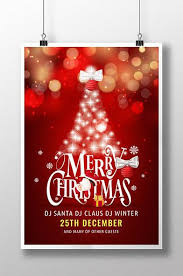 Christmas Tree Bling Style Red Style Poster Natal Design Grafico