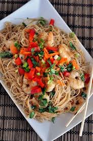 Hoisin Rice Noodles With Shrimp Recipe Rice Noodles Food Pork Recipes