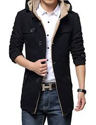 Brinny Hommes Trench Long Manteau Automne Hiver Costume D Hiver Coupe Vent Veste De Laine Slim Fit Blouson Noir Xl Mens Fashion Jeans Lookbook Men Mens Jackets