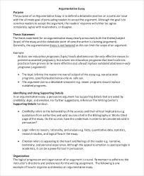 Free 16 Argumentative Writing Samples Templates In Pdf Ms Word Argumentative Writing Thesis Statement Argumentative Essay