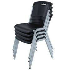 Lifetime Contoured Stacking Chair Black Stacking Chairs Chair Set Stackable Chairs