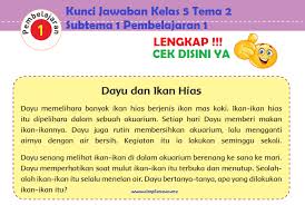 Lengkap Kunci Jawaban Kelas 5 Tema 2 Subtema 1 Pembelajaran 1 Kunci Jawaban Tematik Lengkap Terbaru Simplenews