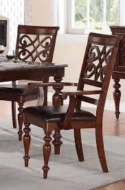 Homelegance Creswell Rich Cherry Wood Finish 2 Piece Dining Arm Chair Solid Wood Dining Chairs Dining Chairs Wooden Armchair