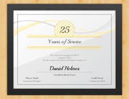 Our printable years of service award certificate templates are easy to use, customize and print. Years Of Service Certificate Longevity By Award Hut