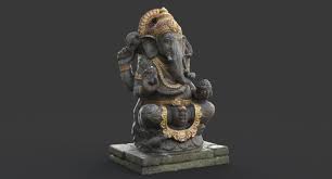 3d Model Balinese Ganesh Statue Statue Ganesh Statue Antique Vase