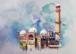Badshahi Mosque By Catf In 2021 Mosque Art Islamic Art Islamic Artwork