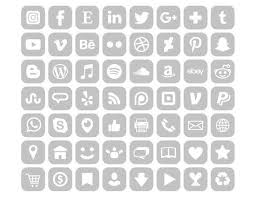 Square Gray Social Media Icons Set Png Svg Vector Etsy In 2021 App Store Icon Iphone App Design Social Media Icons