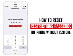How To Reset Restrictions Passcode On Iphone Without Restore 1 Reset The Restrictions Passcode On Ipho Unlock Iphone Unlock Iphone Free Remember Password