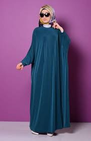 Jarse Yarasa Kol Ferace 2080 07 Yesil Abaya Tarzi Musluman Modasi Islami Moda