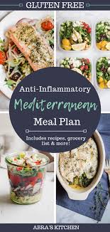 7 Day Anti Inflammatory Mediterranean Meal Plan Mediterranean Recipes Meal Planning Healthy Meal Plans