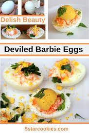 Deviled Barbie Eggs Delish Beauty 5 Star Cookies Recipe Recipes Veggie Recipes Healthy Barbie Eggs