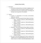 Literature Review Outline Template 8 Free Sample Example Format Download Free Literature Review Outline Literature Review Sample Book Review Template