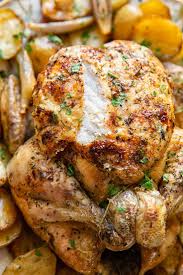 Rosemary And Thyme Roast Chicken And Potatoes Roasted Chicken And Potatoes Poultry Recipes Recipes