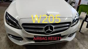 Mercedes Benz C Class W205 Airbag Light Reset And Emergency Start Youtube
