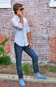 How To Wear A Light Blue Long Sleeve Shirt With Navy Jeans Men S Fashion Well Dressed Men Mens Fashion Style