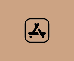 Light Brown Beige App Store Logo Icon App Store Icon Iphone App Design Ios App Icon