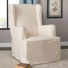 A wide variety of sure fit slipcovers options are available to you, such as material, use, and pattern type. Sure Fit Cotton Duck T Cushion Wingback Slipcover Reviews Wayfair Ca