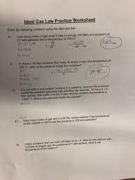 2) let's set up two ideal gas law equations: Solved Ideal Gas Law Practice Worksheet Solve The Followi Chegg Com
