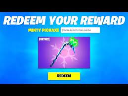 Redeem the free pickaxe code in fortnite! Fortnite Minty Pickaxe Code Free