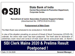 Sbi will release results separately for prelims, main, and interview/group examination and the candidates are required to check the sbi po result. Sbi Clerk Mains Exam Date 2020 Postponed Prelims Result Delayed Check Revised Exam Dates