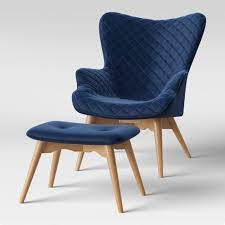 Free shipping on prime eligible orders. Ducon Modern Stitched Accent Chair With Ottoman Navy Project 62 Target