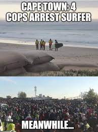 The first one was detected on march 5. Surfer Meme Captures South Africa S Frustration With Double Standards Sapeople Worldwide South African News