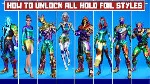 Become the monster you've just killed. All Holo Foil Edit Styles In Fortnite How To Unlock Holo Foil Style Battle Pass Skins Season 4 Youtube
