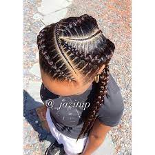 This intricate braided style features thick ghana braids and skinny cornrows that run parallel to them. Goddess Braids Cornrow Hairstyles African Braids Hairstyles Braids For Black Hair