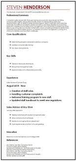 Example of a cv references section: View Our Sales Advisor Cv Example And Get Hired Myperfectcv