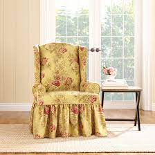 How do i pay for surefit wingback recliner. Sure Fit Ballad Bouquet Wing Chair Slipcover Overstock 12990591