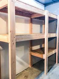 Adorable diy double decker garage storage shelves: Diy Garage Shelves With Plans The Handyman S Daughter