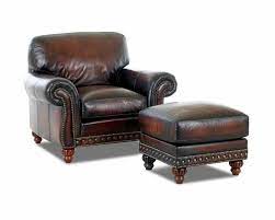 French hand woven leather ottoman. American Made Best Leather Club Chair Rodgers 7002