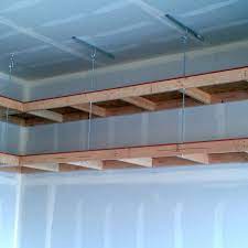 Turns out you can get a smack load of storage in wasted space in your garage! Garage Overhead Mightyshelves Alternative Hardware Methods Garage Storage Shelves Garage Ceiling Storage Garage Storage