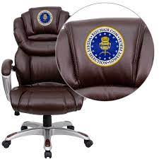 Over 37,500 products in stock. Embroidered High Back Brown Leather Executive Office Chair