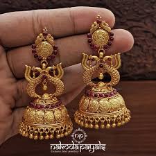Shop Ultimate Gold Plated Pure Silver Earrings Collections Here Temple Jewellery Earrings Bridal Gold Jewellery Designs Gold Earrings Designs