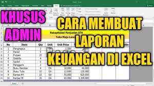 Cara Membuat Laporan Keuangan Dengan Excel Di 2020 Laporan Keuangan Keuangan Microsoft Excel