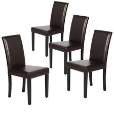 leather dining room chairs padded