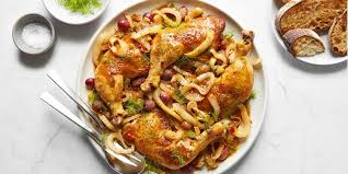 Braised Chicken Legs With Grapes And Fennel Recipe Braised Chicken Chicken Recipes Braised