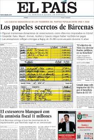 Portada De El Pais De Hoy 31 De Enero De 2013 Los Papeles Secretos De Barcenas El Baile Continua Portadas Periodico El Pais Portadas De Diarios