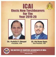 Icai new president, a man of great vision, strong integrity and hard discipline with a firm belief in the inclusive growth of accountancy profession, ca. Institute Of Chartered Accountants Of India Icai On Twitter Ca Prafulla P Chhajed Elected As President Icai Ca Atul Kumar Gupta As Vice President Icai For The Year 2019 20 Prafullaca Atulguptagst