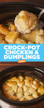 Dinner Tonight Crock Pot Chicken Dumplings Recipe Chicken Crockpot Recipes Crockpot Recipes Easy Chicken Crockpot Recipes Healthy