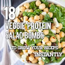 18 Vegan And Vegetarian High Protein Salads Hurrythefoodup Com High Protein Vegetarian Recipes Vegetarian High Protein Protein Salad
