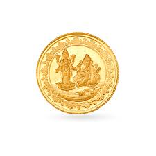 Auspicious Ganesha Lakshmi 8 Gm Gold Coin Tanishq Gold Coins Gold 24kt Gold