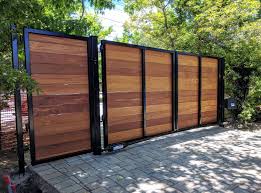 Wooden Driveway Gate Kit Wrought Iron Horizontal Ironwood Etsy Wooden Gates Driveway Wood Gates Driveway Driveway Gate