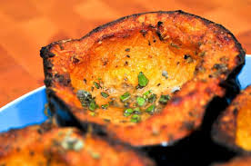 Acorn Squash With Asiago And Sage Recipe Grilling Recipe Grilled Acorn Squash Green Egg Recipes Acorn Squash